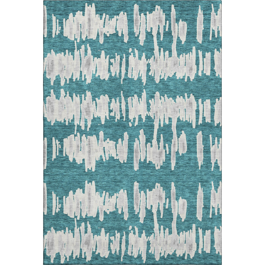 Piper Looms Mayfield Stripes AMF905 Teal Machine Washable Area Rug main image