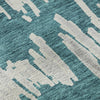 Piper Looms Mayfield Stripes AMF905 Teal Machine Washable Area Rug Swatch Image