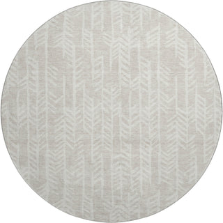 Piper Looms Mayfield Arrows AMF906 Beige Machine Washable Area Rug Round Main Image