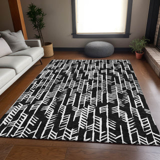 Piper Looms Mayfield Arrows AMF906 Black Machine Washable Area Rug Lifestyle Image Feature