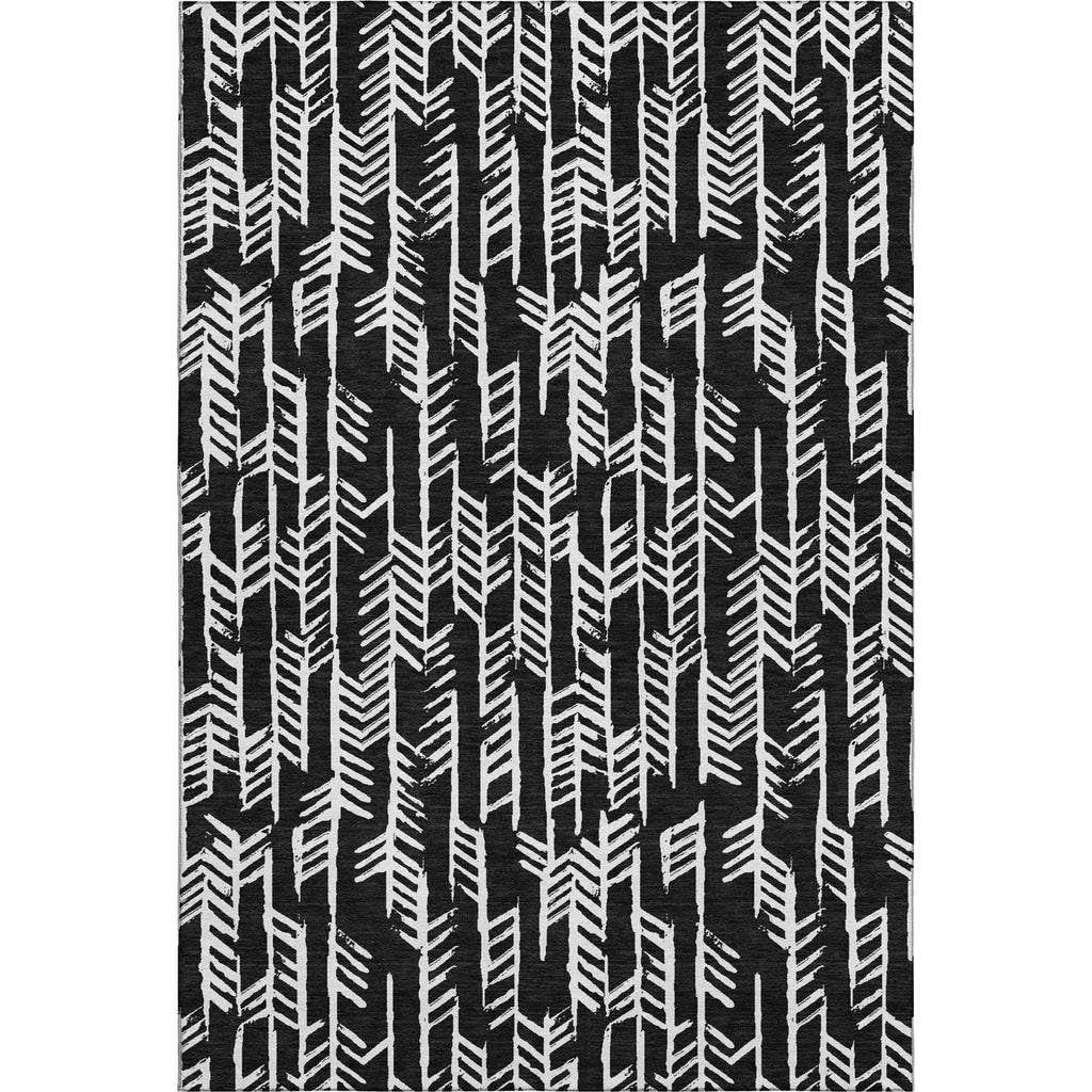 Piper Looms Mayfield Arrows AMF906 Black Machine Washable Area Rug main image