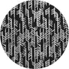Piper Looms Mayfield Arrows AMF906 Black Machine Washable Area Rug Round Main Image