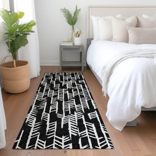 Piper Looms Mayfield Arrows AMF906 Black Machine Washable Area Rug Runner Lifestyle Image Feature