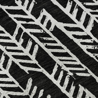 Piper Looms Mayfield Arrows AMF906 Black Machine Washable Area Rug Swatch Image