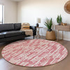 Piper Looms Mayfield Arrows AMF906 Blush Machine Washable Area Rug Round Lifestyle Image Feature