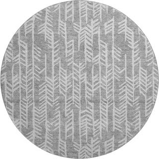 Piper Looms Mayfield Arrows AMF906 Gray Machine Washable Area Rug Round Main Image