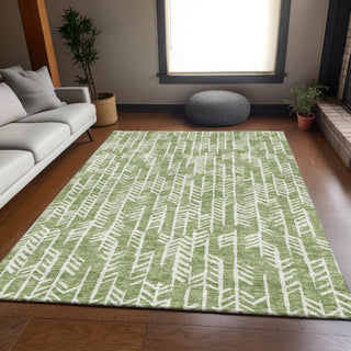 Piper Looms Mayfield Arrows AMF906 Green Machine Washable Area Rug Lifestyle Image Feature