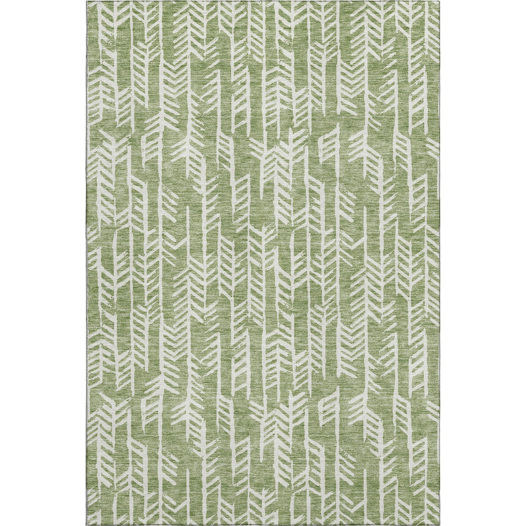 Piper Looms Mayfield Arrows AMF906 Green Machine Washable Area Rug main image