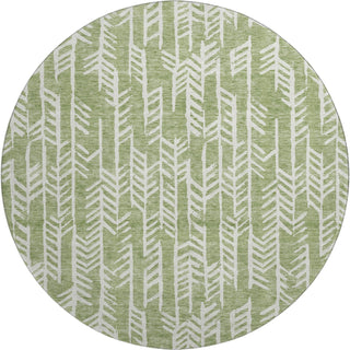 Piper Looms Mayfield Arrows AMF906 Green Machine Washable Area Rug Round Main Image
