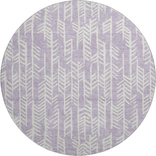 Piper Looms Mayfield Arrows AMF906 Lavender Machine Washable Area Rug Round Main Image