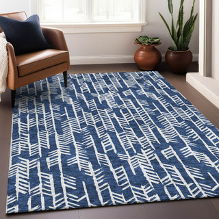 Piper Looms Mayfield Arrows AMF906 Navy Machine Washable Area Rug Lifestyle Image Feature