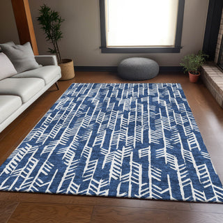 Piper Looms Mayfield Arrows AMF906 Navy Machine Washable Area Rug Lifestyle Image Feature