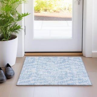 Piper Looms Mayfield Arrows AMF906 Sky Machine Washable Area Rug Scatter Lifestyle Image Feature