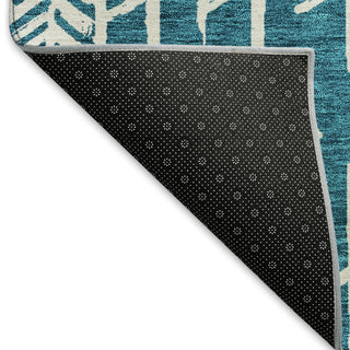 Piper Looms Mayfield Arrows AMF906 Teal Machine Washable Area Rug Backing Image