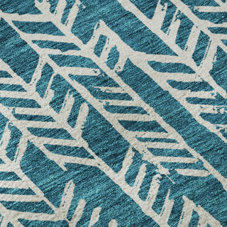 Piper Looms Mayfield Arrows AMF906 Teal Machine Washable Area Rug Swatch Image