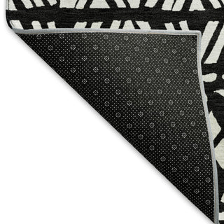 Piper Looms Mayfield Southwest AMF907 Black Machine Washable Area Rug Backing Image