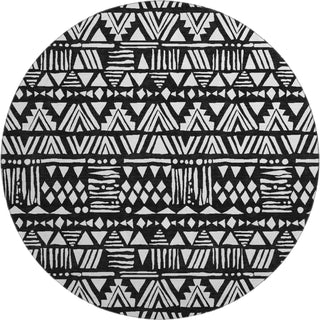 Piper Looms Mayfield Southwest AMF907 Black Machine Washable Area Rug Round Main Image