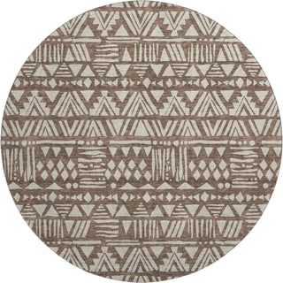 Piper Looms Mayfield Southwest AMF907 Brown Machine Washable Area Rug Round Main Image