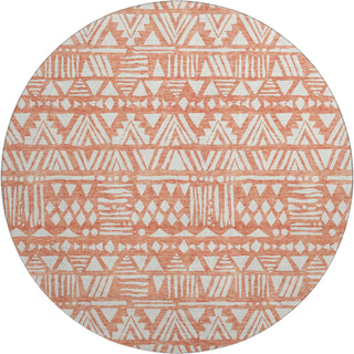 Piper Looms Mayfield Southwest AMF907 Coral Machine Washable Area Rug Round Main Image