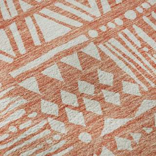 Piper Looms Mayfield Southwest AMF907 Coral Machine Washable Area Rug Swatch Image