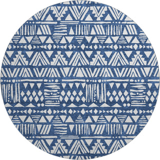 Piper Looms Mayfield Southwest AMF907 Navy Machine Washable Area Rug Round Main Image