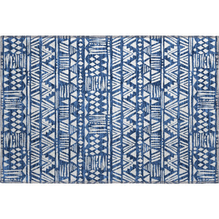 Piper Looms Mayfield Southwest AMF907 Navy Machine Washable Area Rug Scatter Main Image