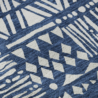 Piper Looms Mayfield Southwest AMF907 Navy Machine Washable Area Rug Swatch Image