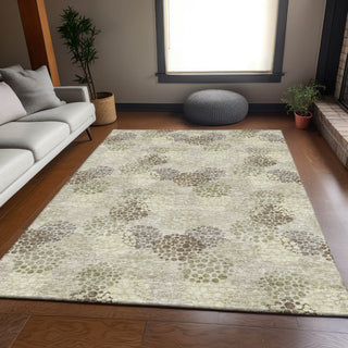 Piper Looms Mayfield Circles AMF908 Beige Machine Washable Area Rug Lifestyle Image Feature