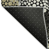 Piper Looms Mayfield Circles AMF908 Black Machine Washable Area Rug Backing Image