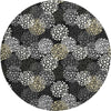 Piper Looms Mayfield Circles AMF908 Black Machine Washable Area Rug Round Main Image