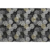 Piper Looms Mayfield Circles AMF908 Black Machine Washable Area Rug Scatter Main Image