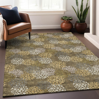 Piper Looms Mayfield Circles AMF908 Brown Machine Washable Area Rug Lifestyle Image Feature