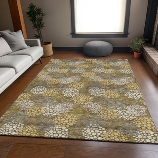 Piper Looms Mayfield Circles AMF908 Brown Machine Washable Area Rug Lifestyle Image Feature