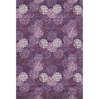 Piper Looms Mayfield Circles AMF908 Eggplant Machine Washable Area Rug main image