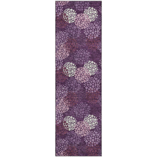 Piper Looms Mayfield Circles AMF908 Eggplant Machine Washable Area Rug Runner Main Image