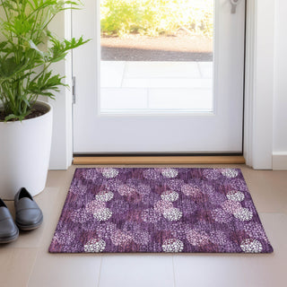 Piper Looms Mayfield Circles AMF908 Eggplant Machine Washable Area Rug Scatter Lifestyle Image Feature