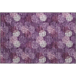 Piper Looms Mayfield Circles AMF908 Eggplant Machine Washable Area Rug Scatter Main Image