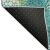 Piper Looms Mayfield Circles AMF908 Emerald Machine Washable Area Rug Backing Image