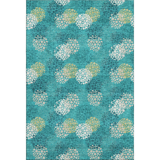 Piper Looms Mayfield Circles AMF908 Emerald Machine Washable Area Rug main image