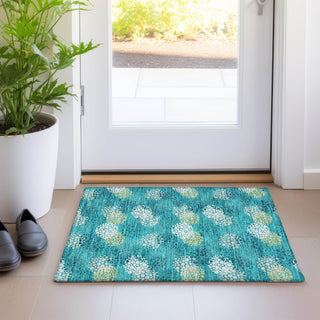 Piper Looms Mayfield Circles AMF908 Emerald Machine Washable Area Rug Scatter Lifestyle Image Feature
