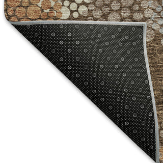 Piper Looms Mayfield Circles AMF908 Fudge Machine Washable Area Rug Backing Image