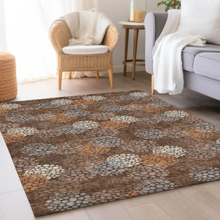 Piper Looms Mayfield Circles AMF908 Fudge Machine Washable Area Rug Lifestyle Image Feature