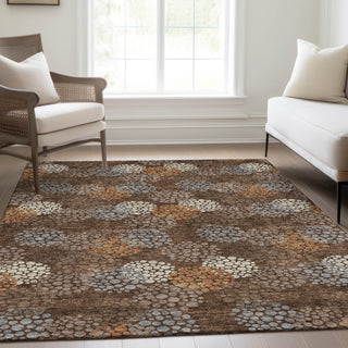 Piper Looms Mayfield Circles AMF908 Fudge Machine Washable Area Rug Lifestyle Image Feature