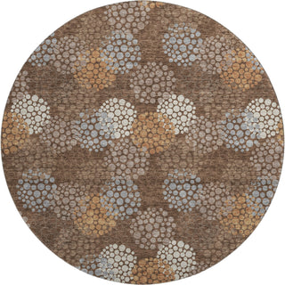 Piper Looms Mayfield Circles AMF908 Fudge Machine Washable Area Rug Round Main Image