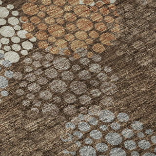 Piper Looms Mayfield Circles AMF908 Fudge Machine Washable Area Rug Swatch Image