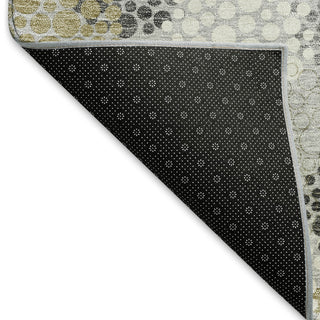 Piper Looms Mayfield Circles AMF908 Gray Machine Washable Area Rug Backing Image