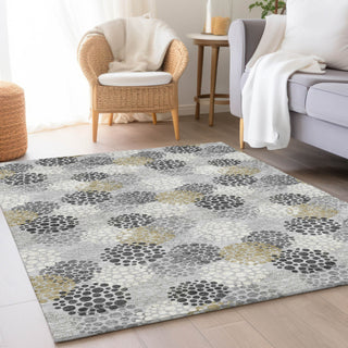 Piper Looms Mayfield Circles AMF908 Gray Machine Washable Area Rug Lifestyle Image Feature