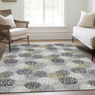 Piper Looms Mayfield Circles AMF908 Gray Machine Washable Area Rug Lifestyle Image Feature