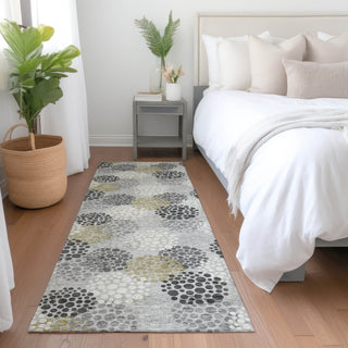 Piper Looms Mayfield Circles AMF908 Gray Machine Washable Area Rug Runner Lifestyle Image Feature