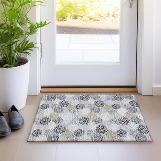 Piper Looms Mayfield Circles AMF908 Gray Machine Washable Area Rug Scatter Lifestyle Image Feature